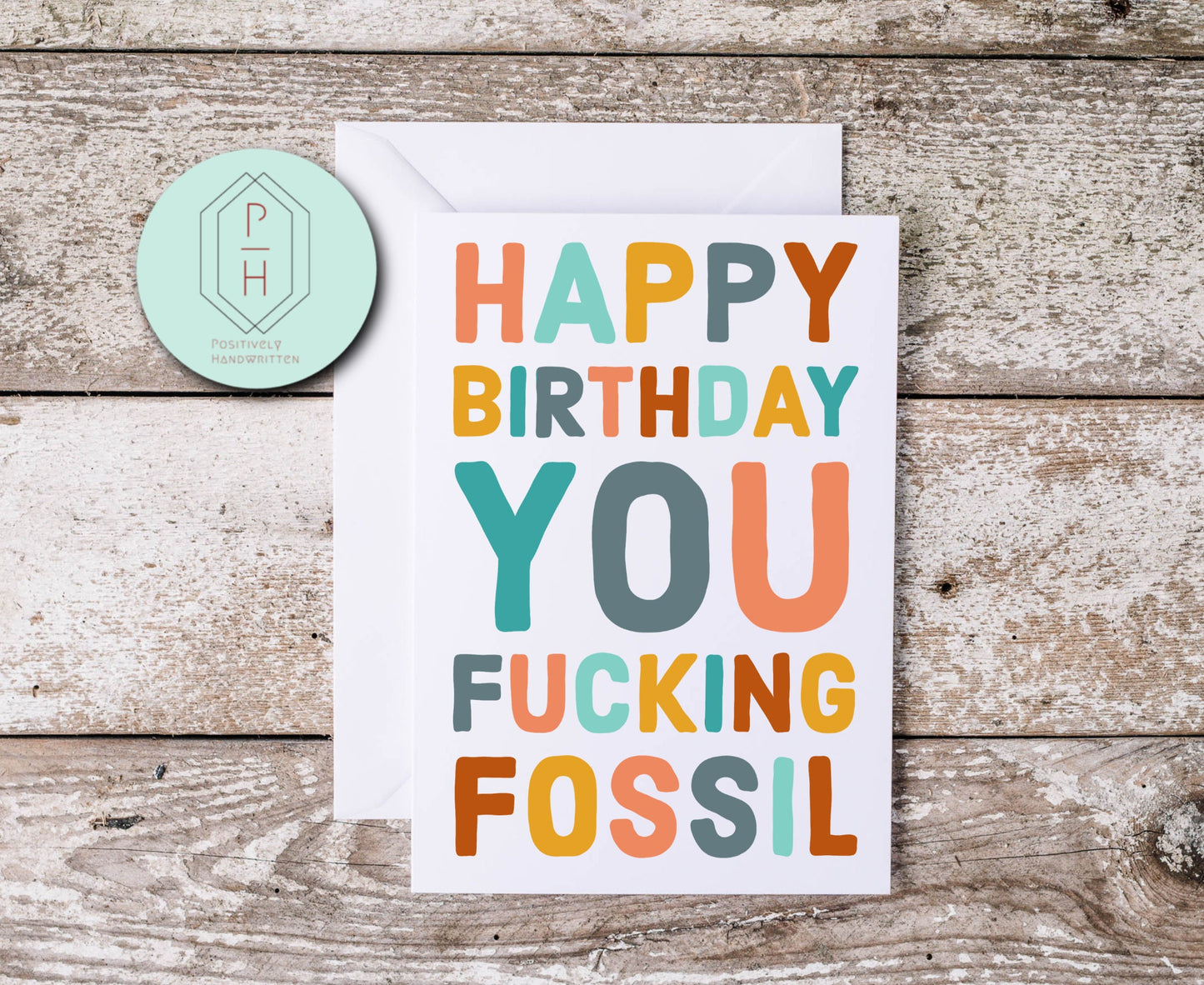 Funny Fossil Birthday Card: Sarcastic, Funny Greeting Card