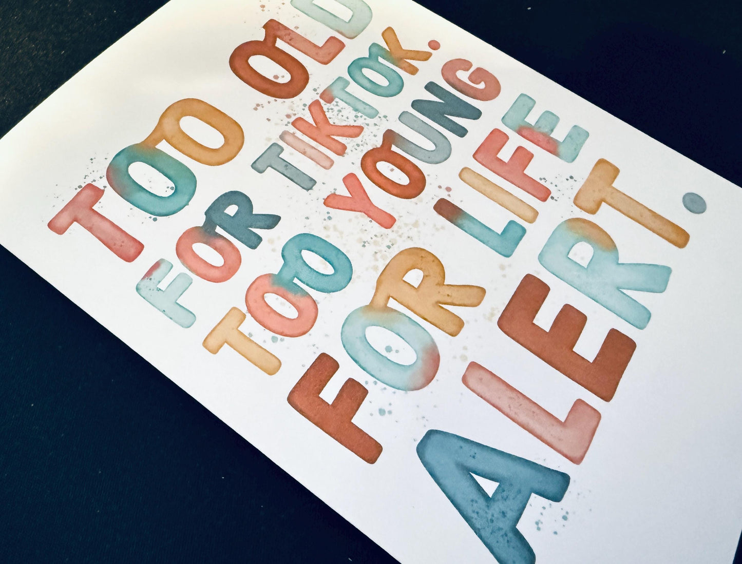 Funny Birthday Card: Too Old for TikTok